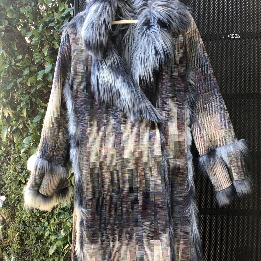 Fuzzy long winter coat